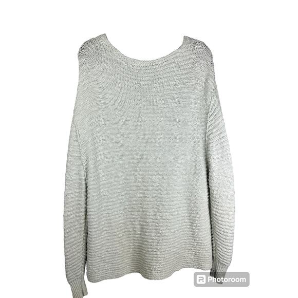 Free People Menace Cream White Long Sleeve Knitted Tunic Sweater Size Medium - Picture 2 of 6